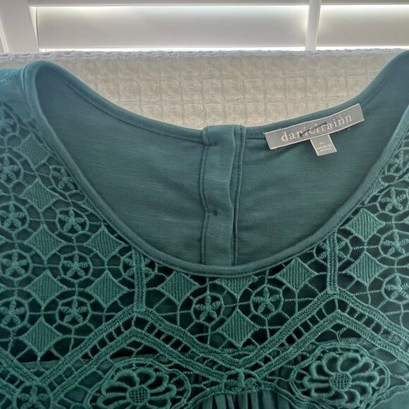 Women's Green Top Sz XL Daniel Rainn - Picture 4 of 4